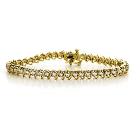 1-1/7 CTW Diamond 8-inch Tennis Bracelet in 10KT Yellow Gold