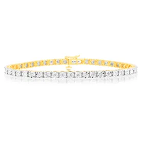 1 Carat Diamond Tennis Bracelet in 9ct Yellow Gold