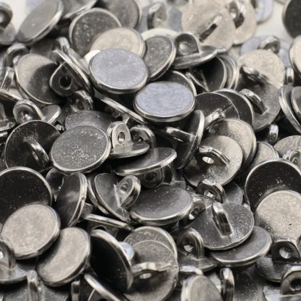 100 7/8 Plain Pewter Buttons