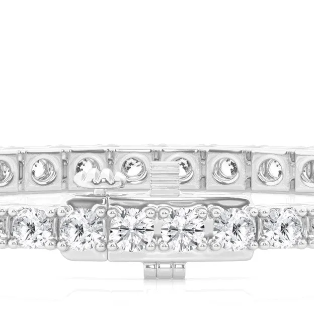 14K White Gold 4.10Ct Lab Grown 61 Diamond Bracelet