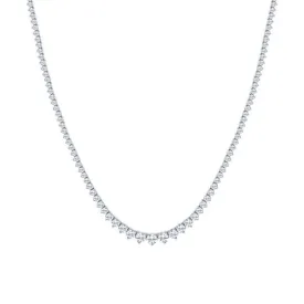 14k White Gold 8.01Ct Lab Grown 183 Diamond Necklace