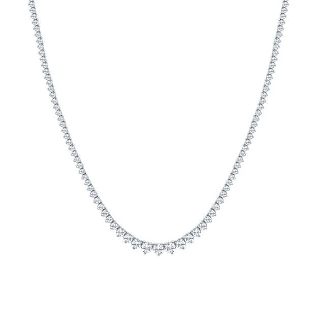 14k White Gold 8.01Ct Lab Grown 183 Diamond Necklace