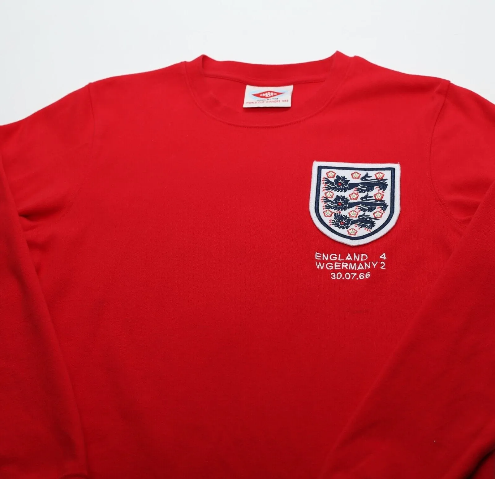 1966 Bobby MOORE #6 England Vintage Umbro Away LS Football Shirt (M) West Ham