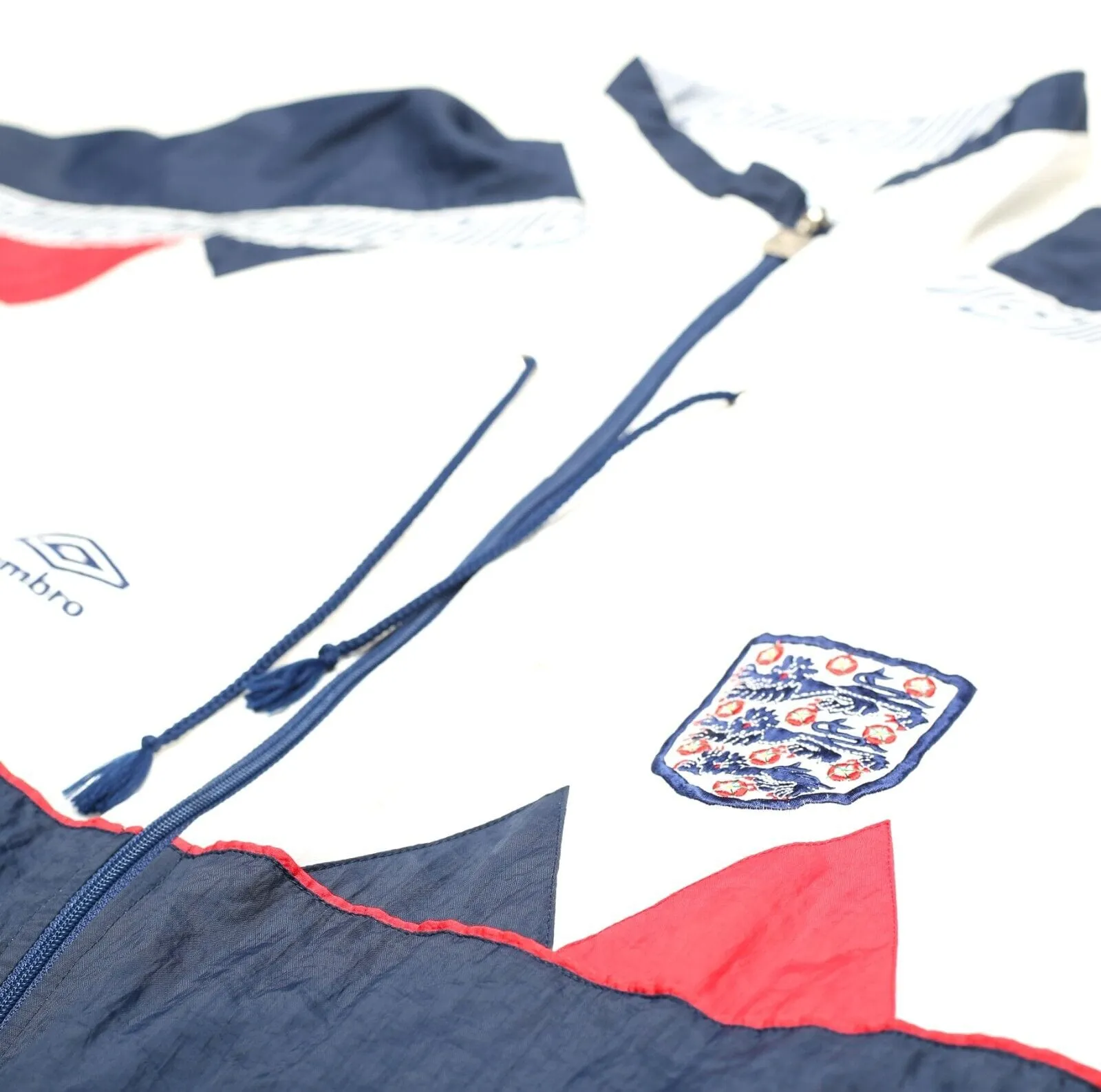 1990/92 ENGLAND Vintage Umbro Football Track Top Shell Jacket (S/M) Italia 90