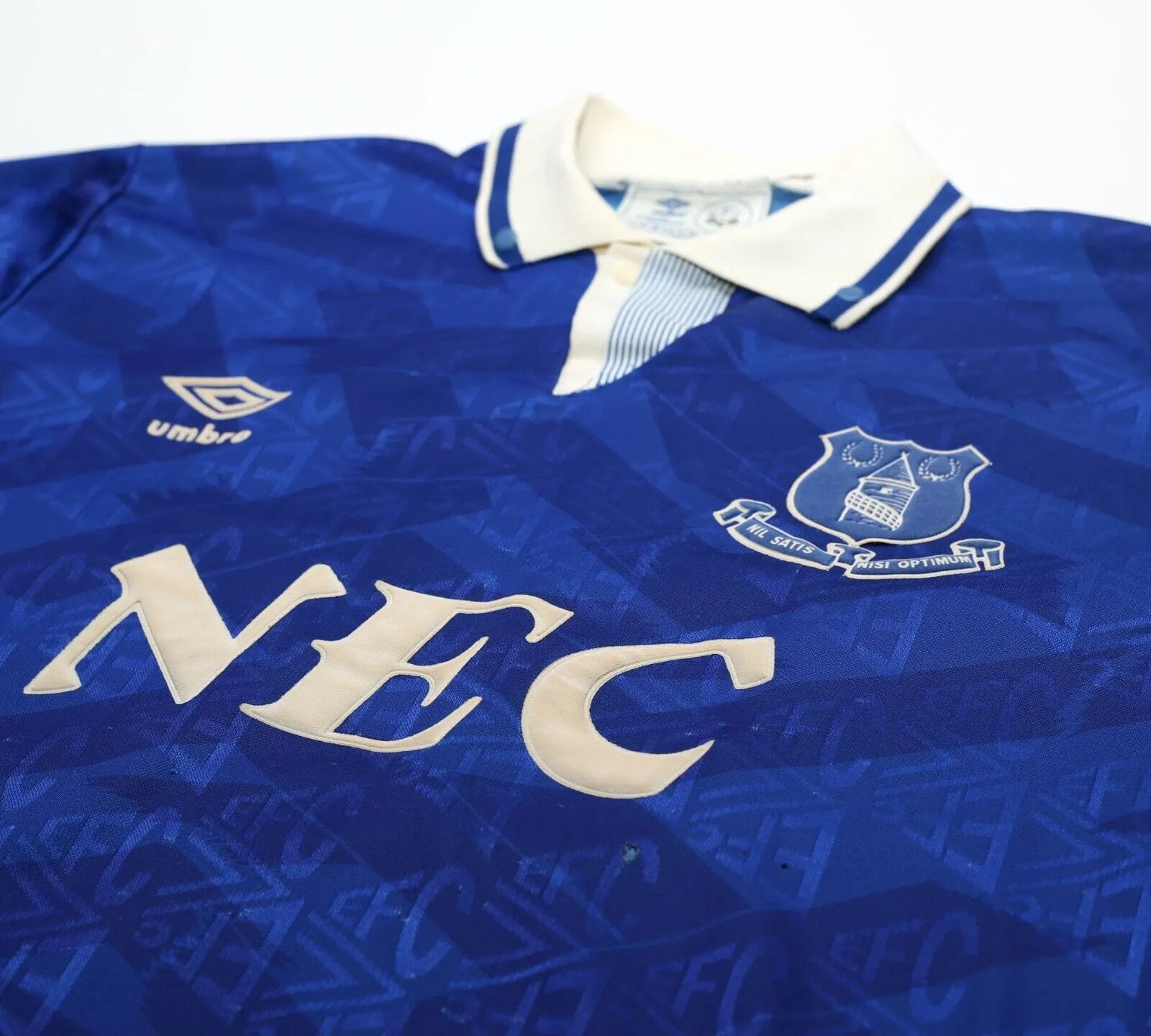 1991/93 EVERTON Vintage Umbro Home Football Shirt Jersey (L)