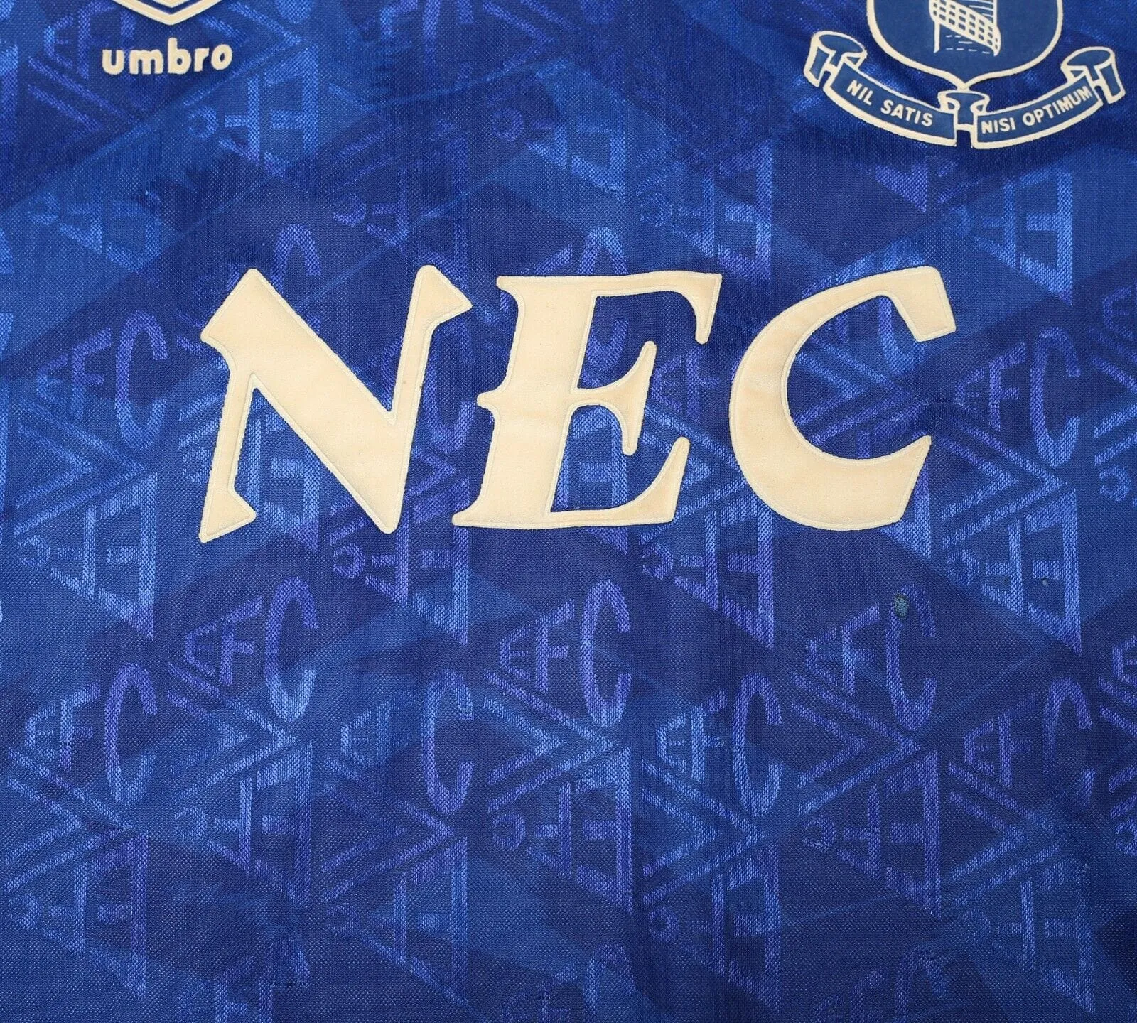 1991/93 EVERTON Vintage Umbro Home Football Shirt Jersey (L)