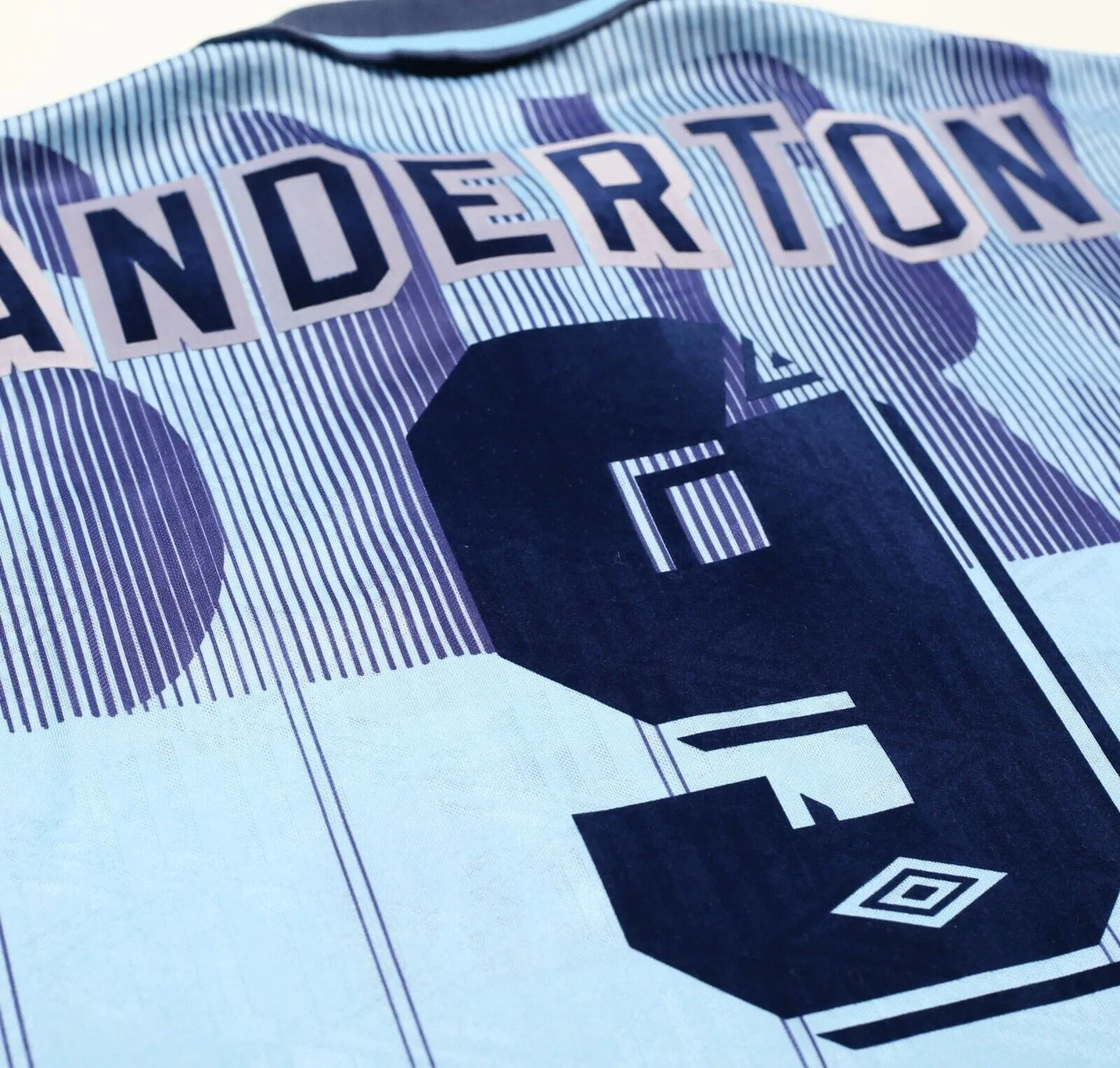 1991/94 ANDERTON #9 Tottenham Hotspur Vintage Umbro Third Football Shirt (L) 3rd