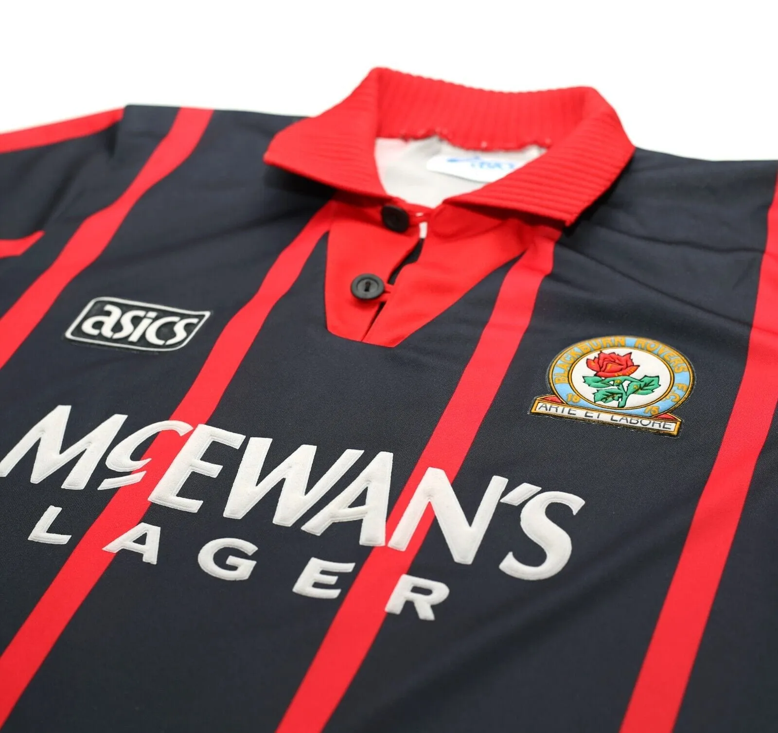 1994/95 SHEARER #9 Blackburn Rovers Vintage Asics Away Football Shirt Jersey (S)