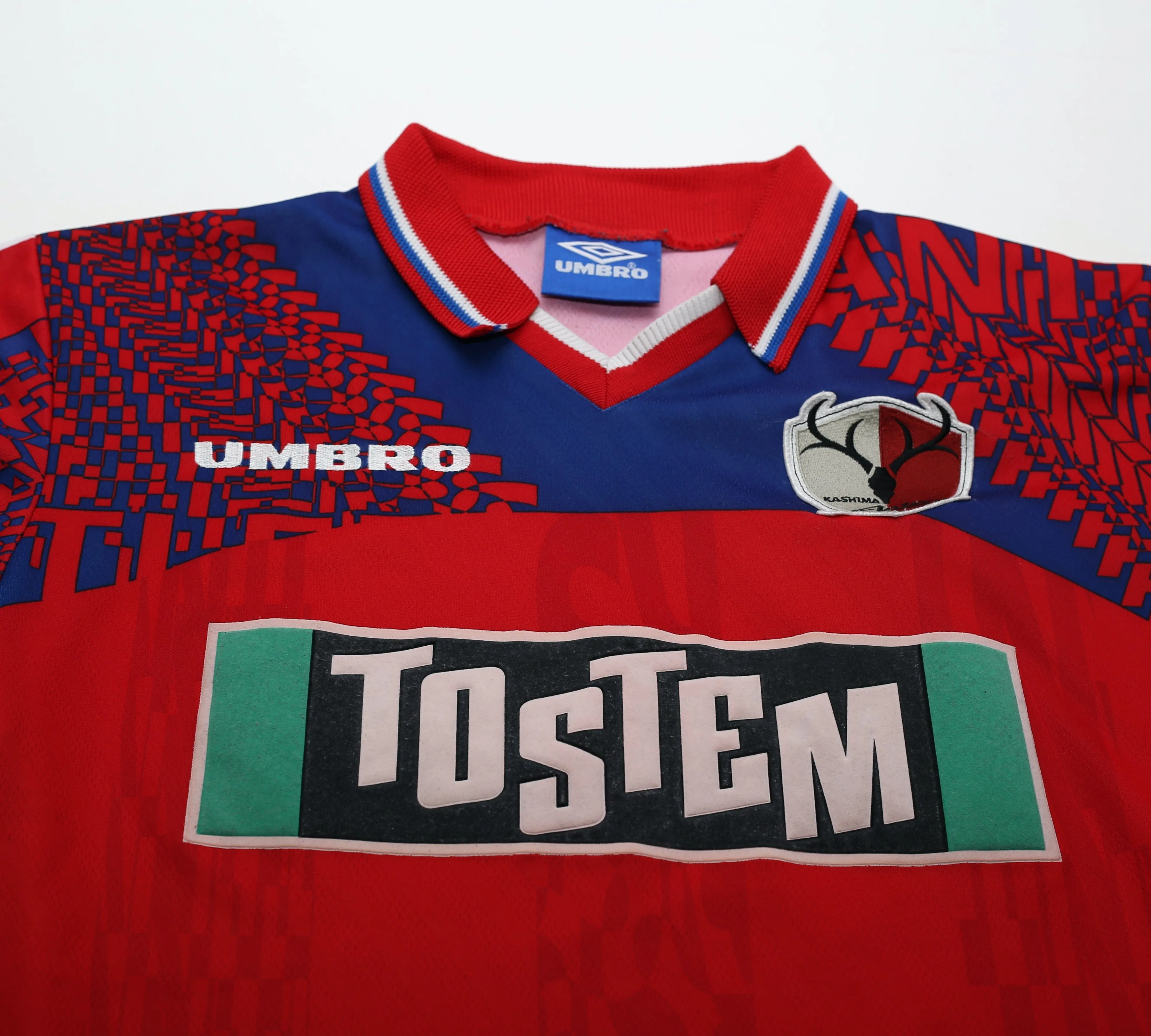 1996/98 KASHIMA ANTLERS Vintage Umbro Home Football Shirt (M) J League