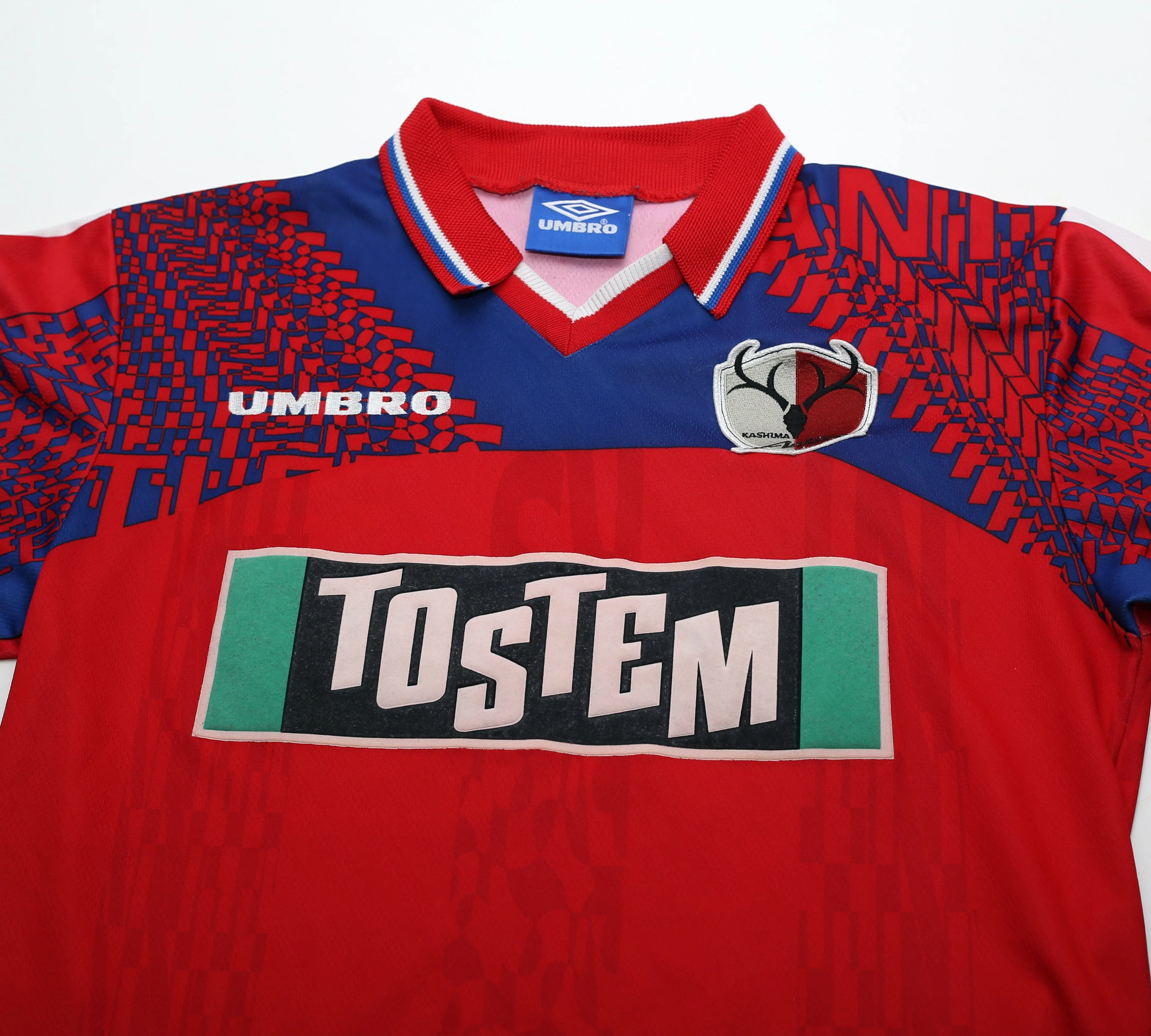 1996/98 KASHIMA ANTLERS Vintage Umbro Home Football Shirt (M) J League