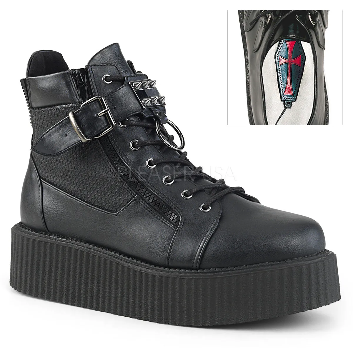 2 Inch Platform V-CREEPER-566 Black