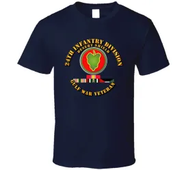 24th Infantry Division - Desert Shield with Service Ribbons T-Shirt, Premium, and Hoodie