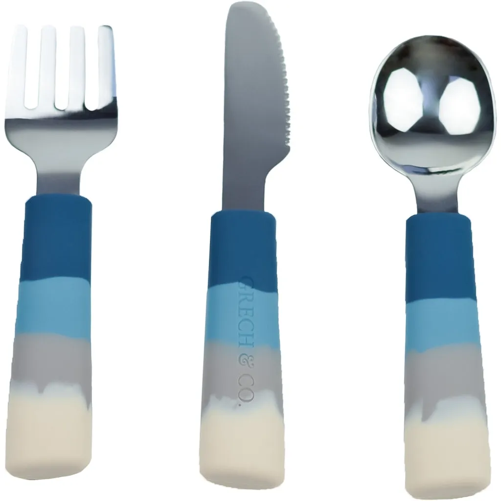 3 Piece Cutlery Set | Color Splash Collection - Desert Teal Ombre