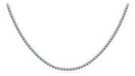 4 Prong Riviera Diamond Necklace with 13.92 ct.(finished) 3.1mm