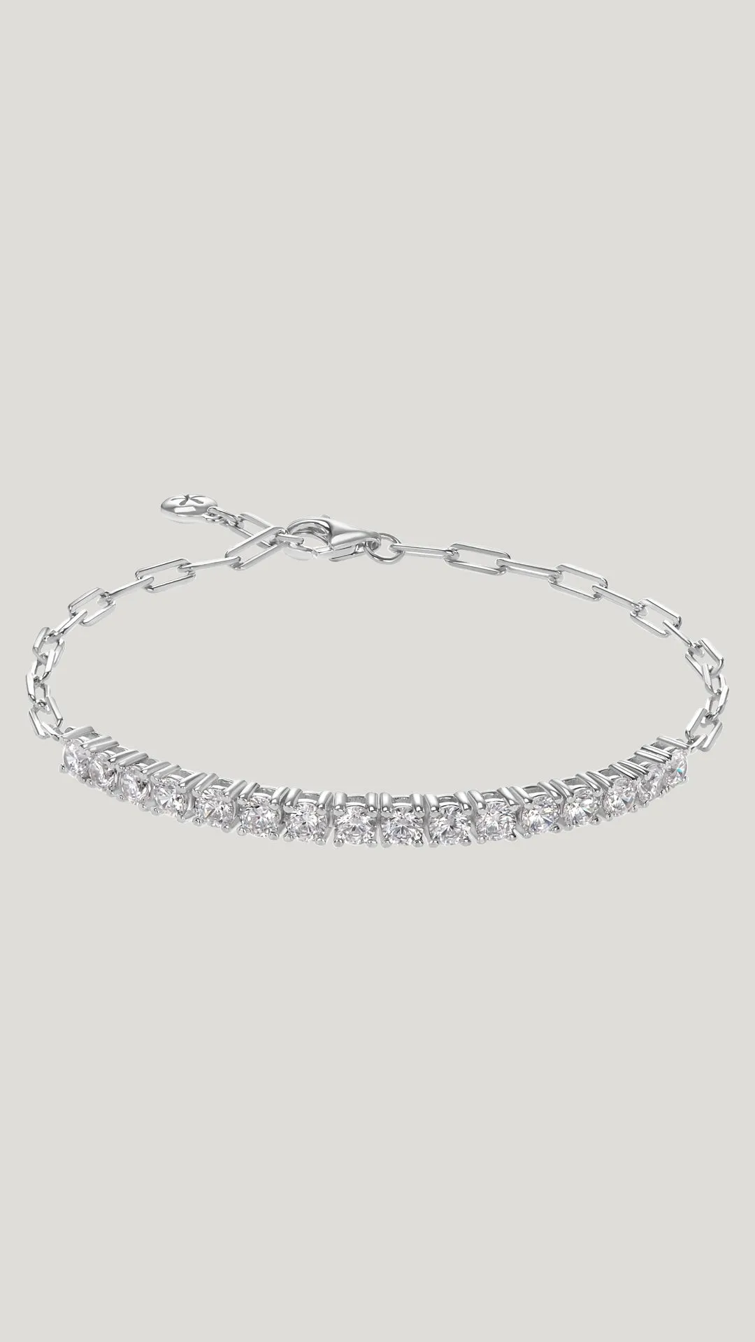 Aimee Bracelet White Gold Plated