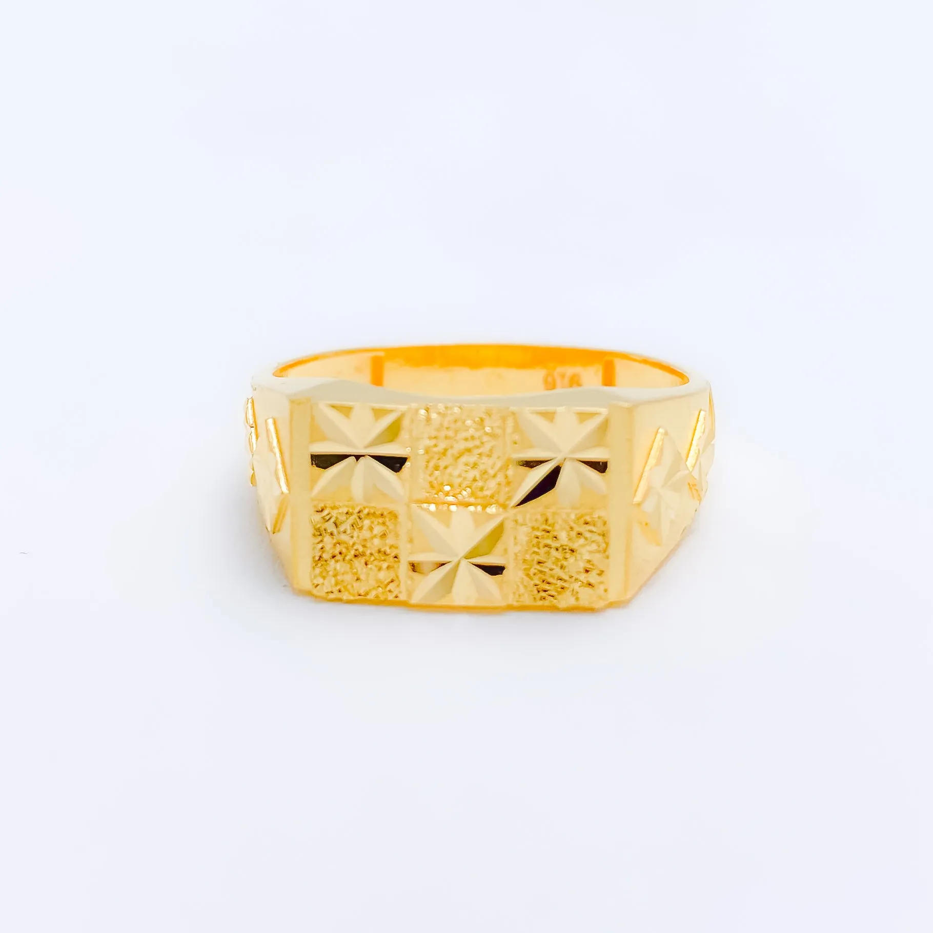 Alternating Squares Men's Ring