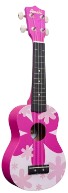 Amahi DDUK4 Pink Flower Soprano Ukulele