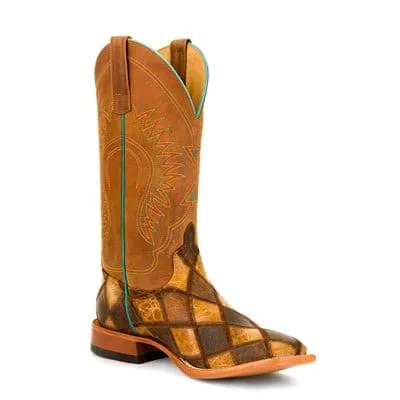 Anderson Bean Men's 13" Crazy Train Patchwork Square Toe Cowboy Boot