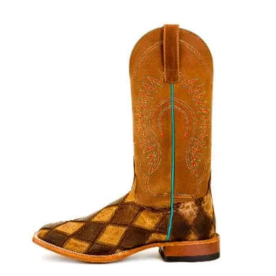 Anderson Bean Men's 13" Crazy Train Patchwork Square Toe Cowboy Boot