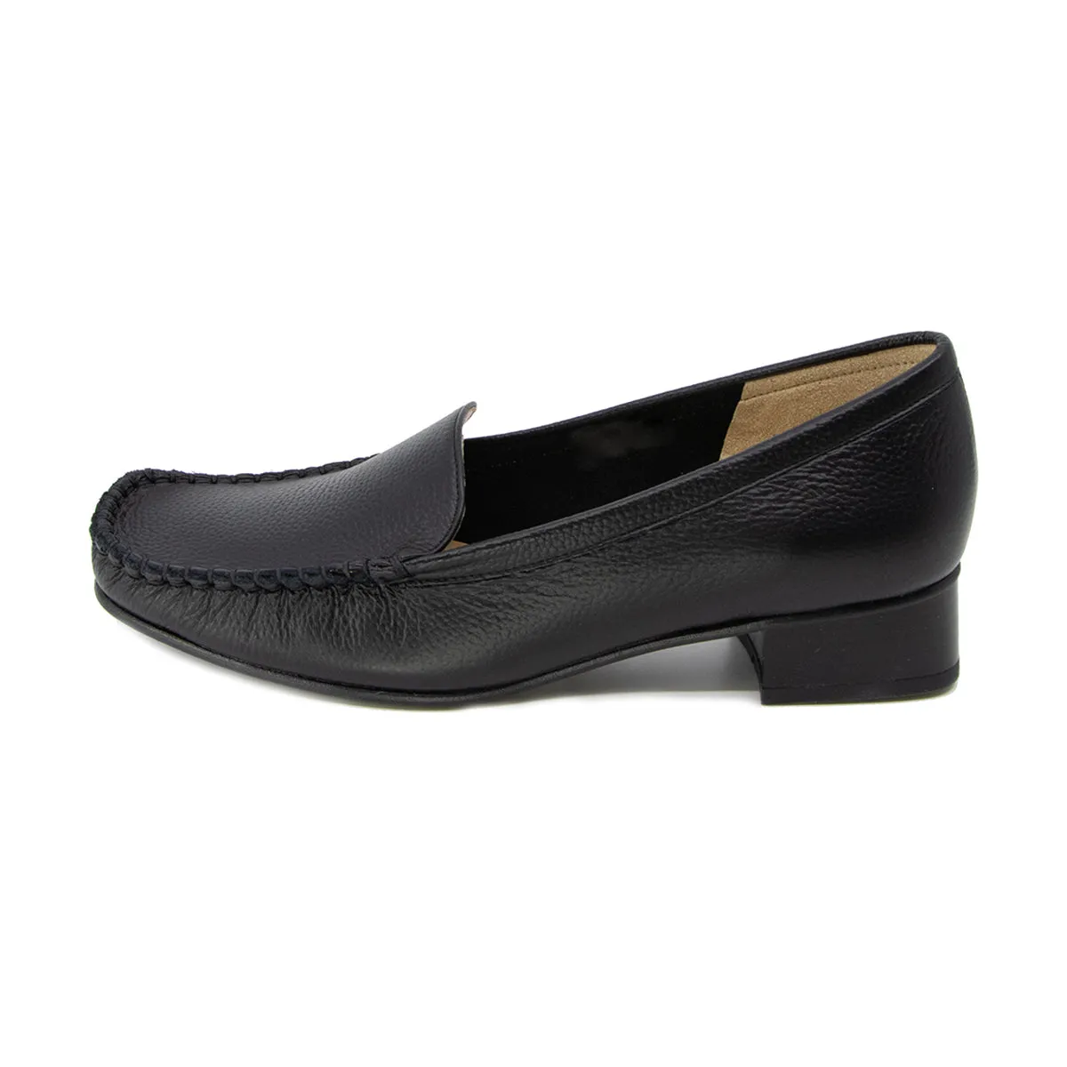 Anzo All Black Smooth Leather Loafer