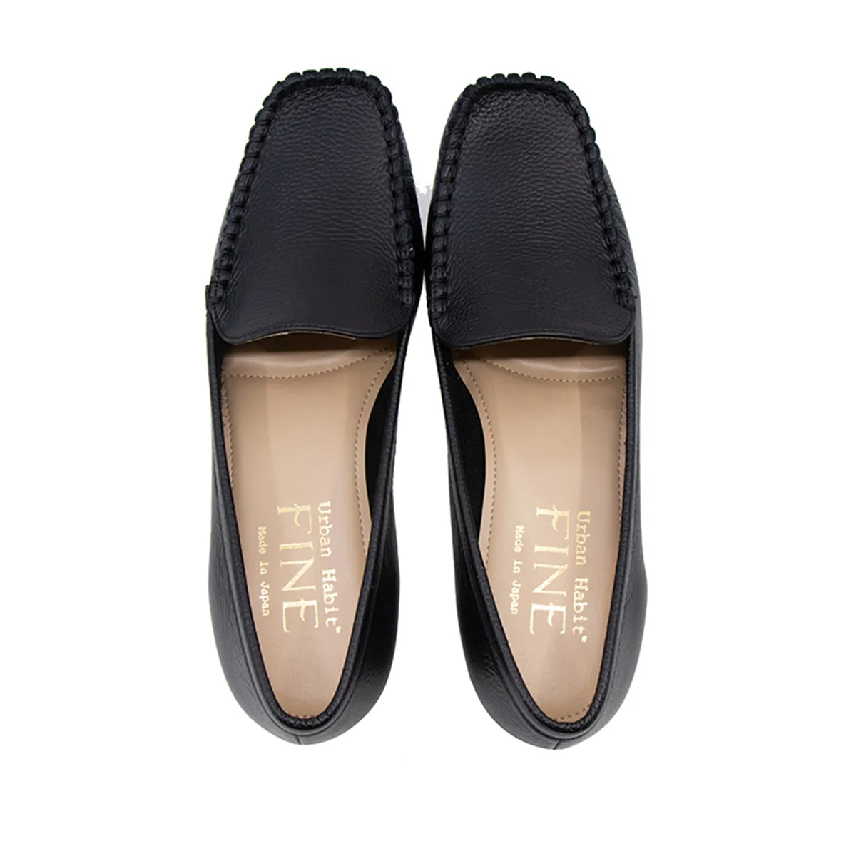 Anzo All Black Smooth Leather Loafer