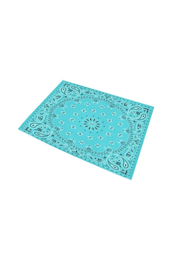 aqua bandana Area Rug7'x5'