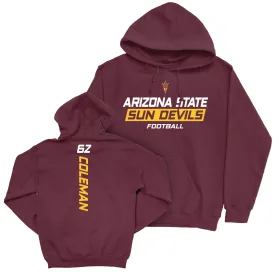 Arizona State Football Maroon Rush Hoodie  - Ben Coleman