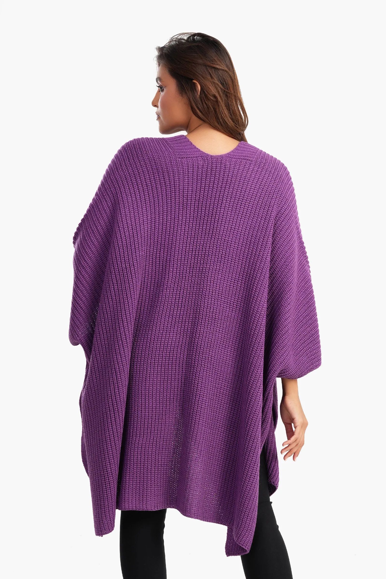 Asymmetrical One Size Poncho