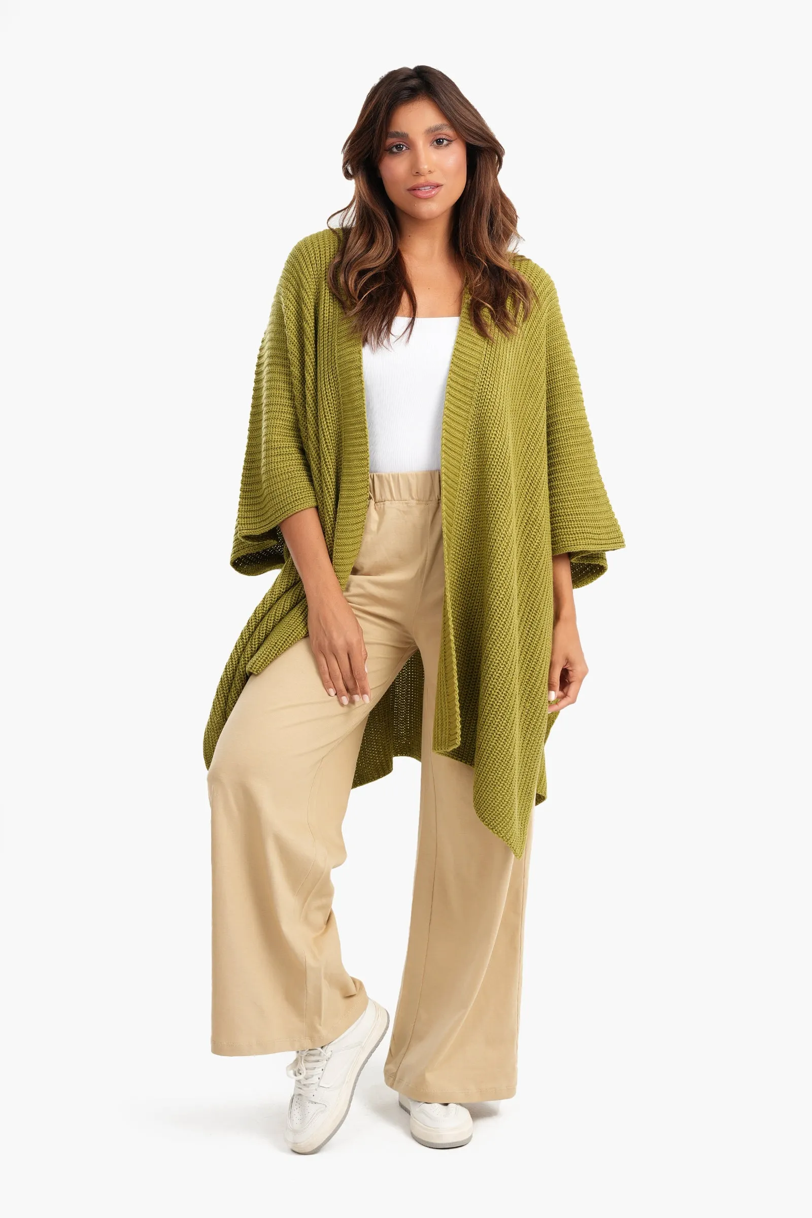 Asymmetrical One Size Poncho