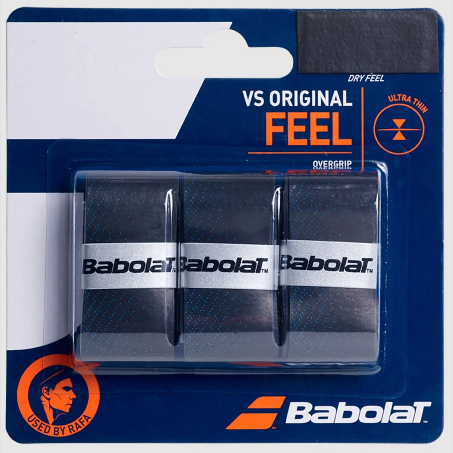 Babolat VS Original Feel X3 Pure Tennis Over Grip, Black Fluo Yellow