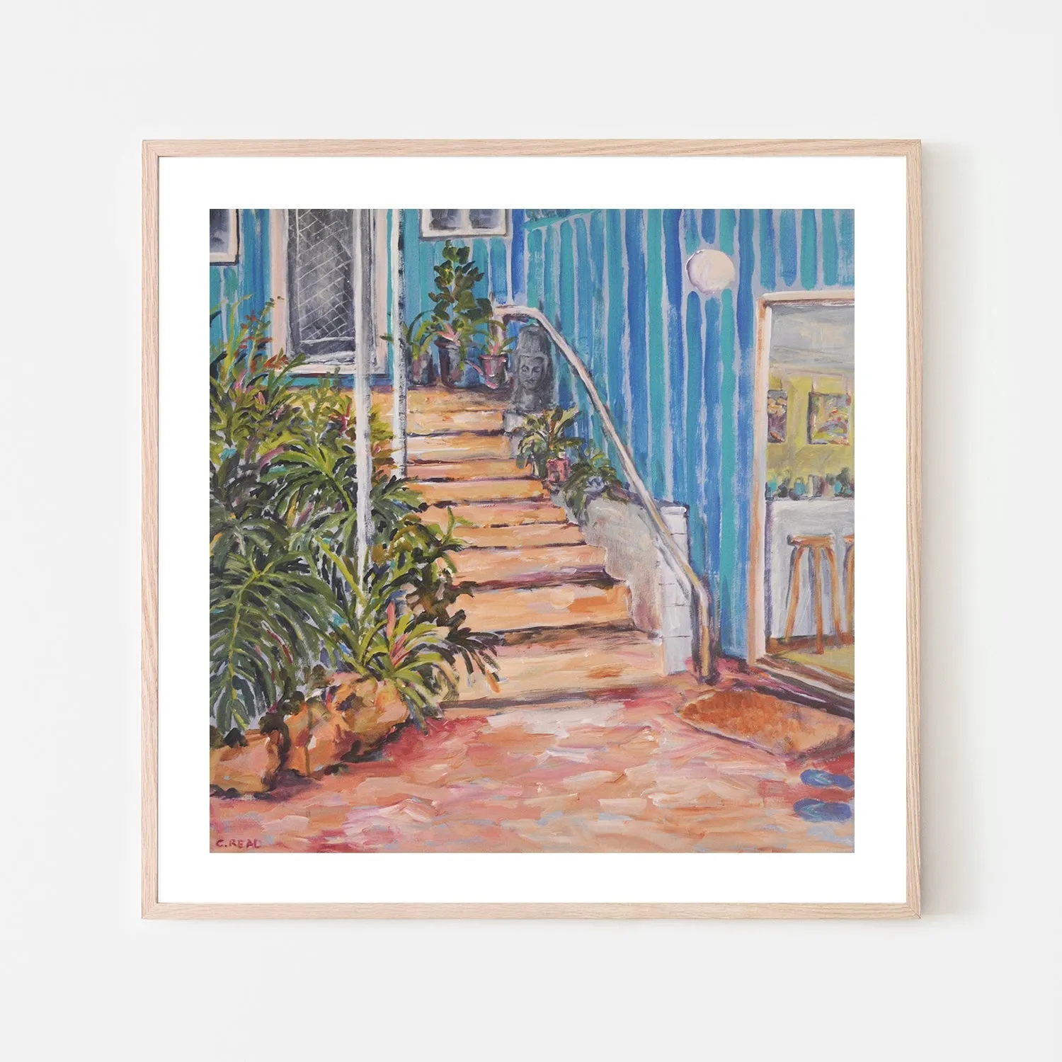 Back Steps With Blue Thongs , By Christine Read