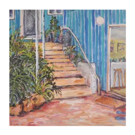 Back Steps With Blue Thongs , By Christine Read