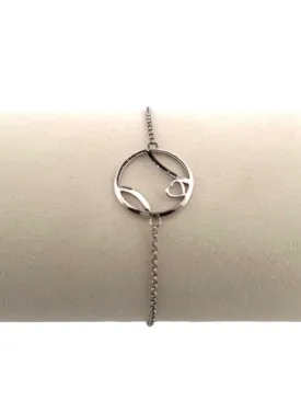 Ball   Heart Silver Bracelet