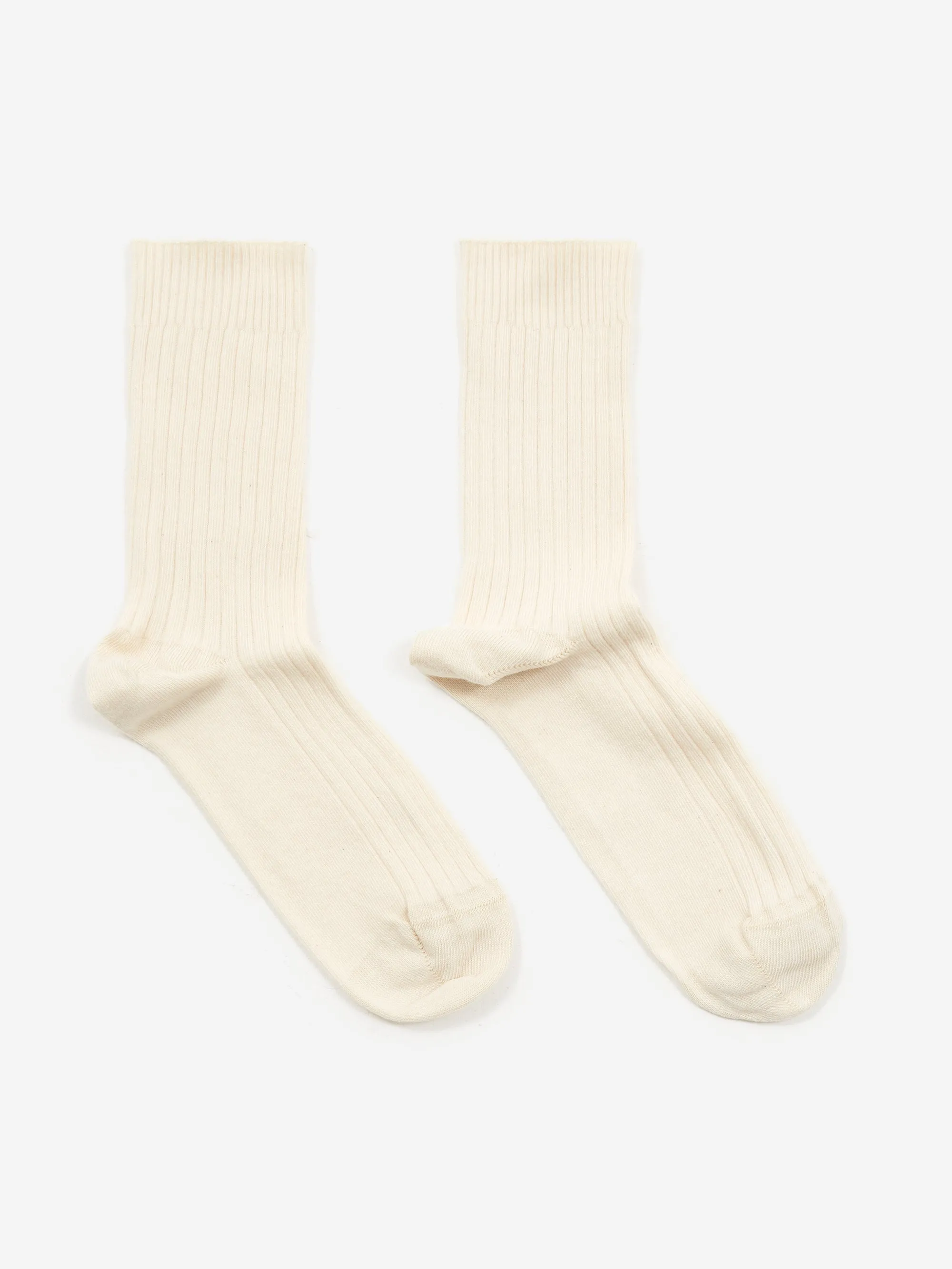 Baserange Rib Overankle Socks - Undyed