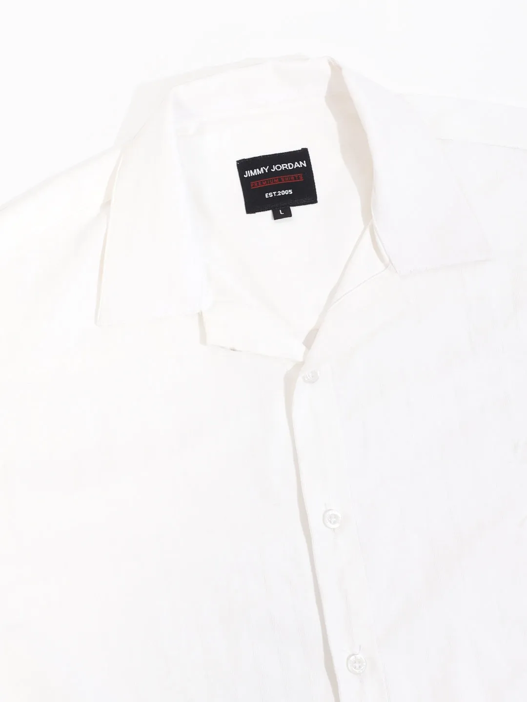 Basic Stripe White Half Sleeve  Shirt