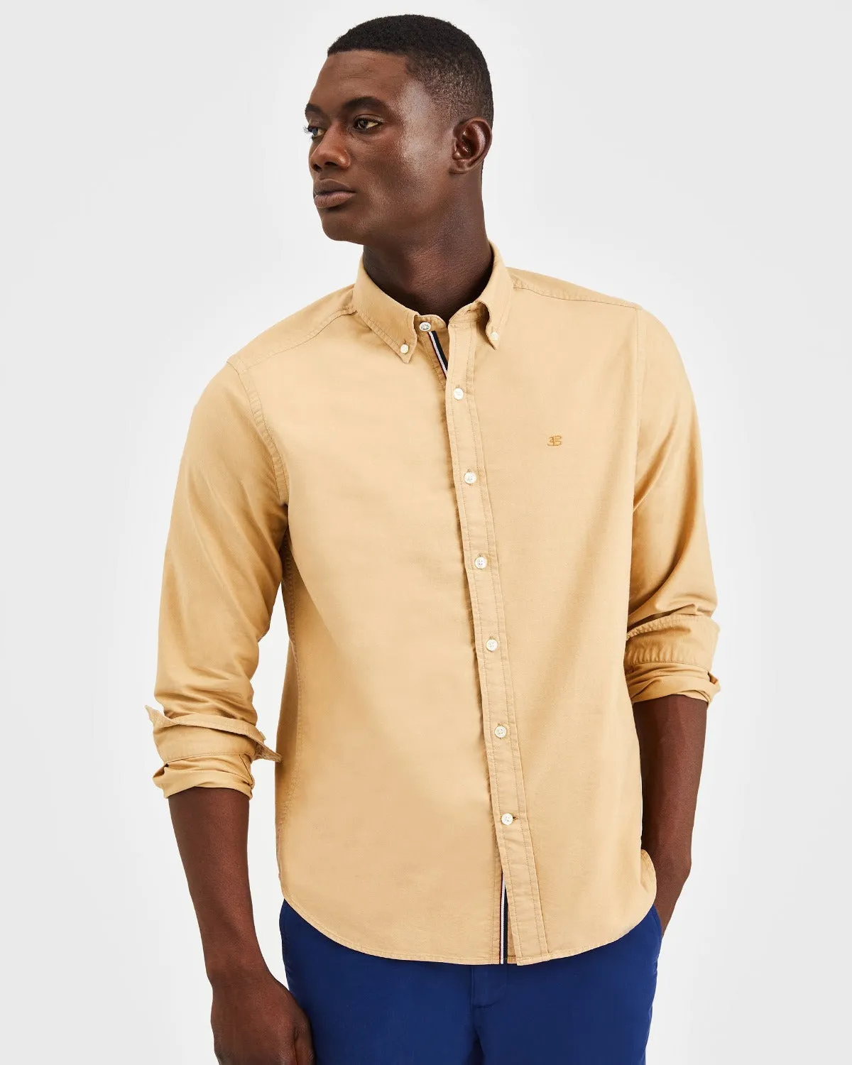 Beatnik Oxford Garment Dye Shirt - Khaki