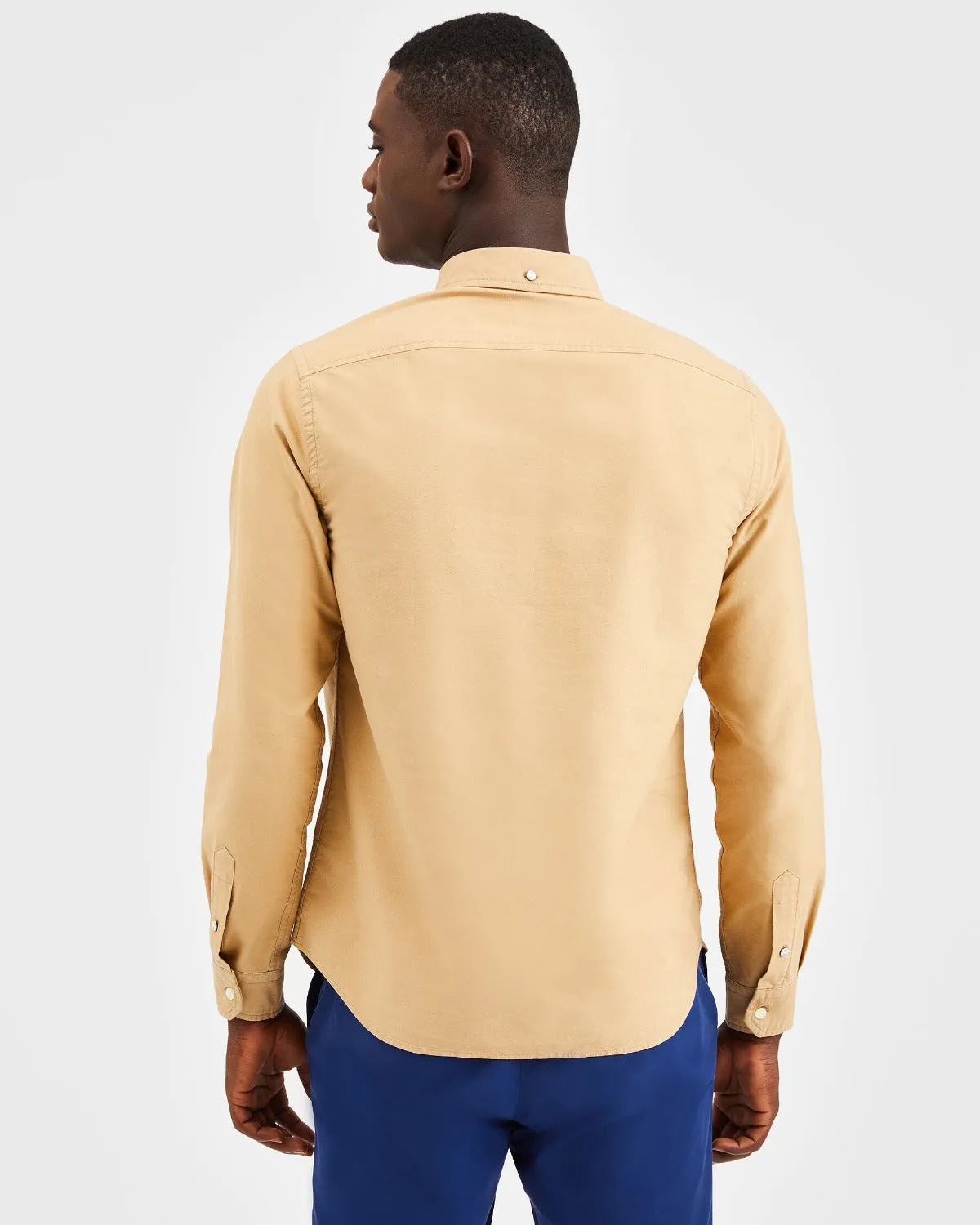 Beatnik Oxford Garment Dye Shirt - Khaki