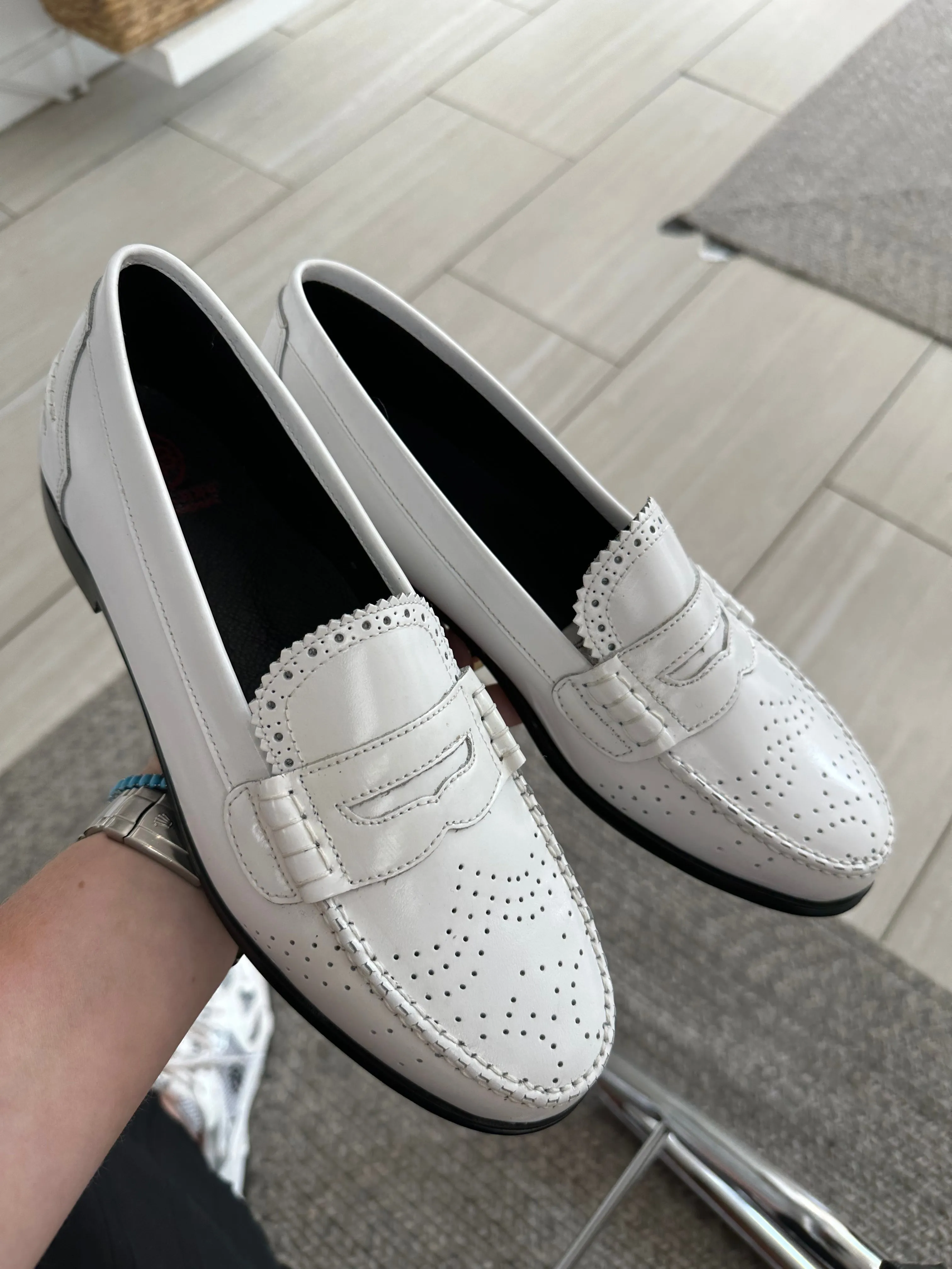 Blublonc White Florentic Perforated Loafer