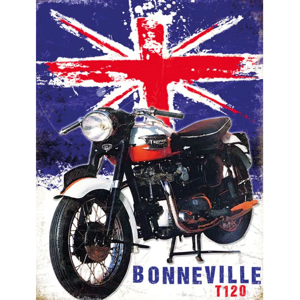 Bonneville T120 A3 Metal Sign