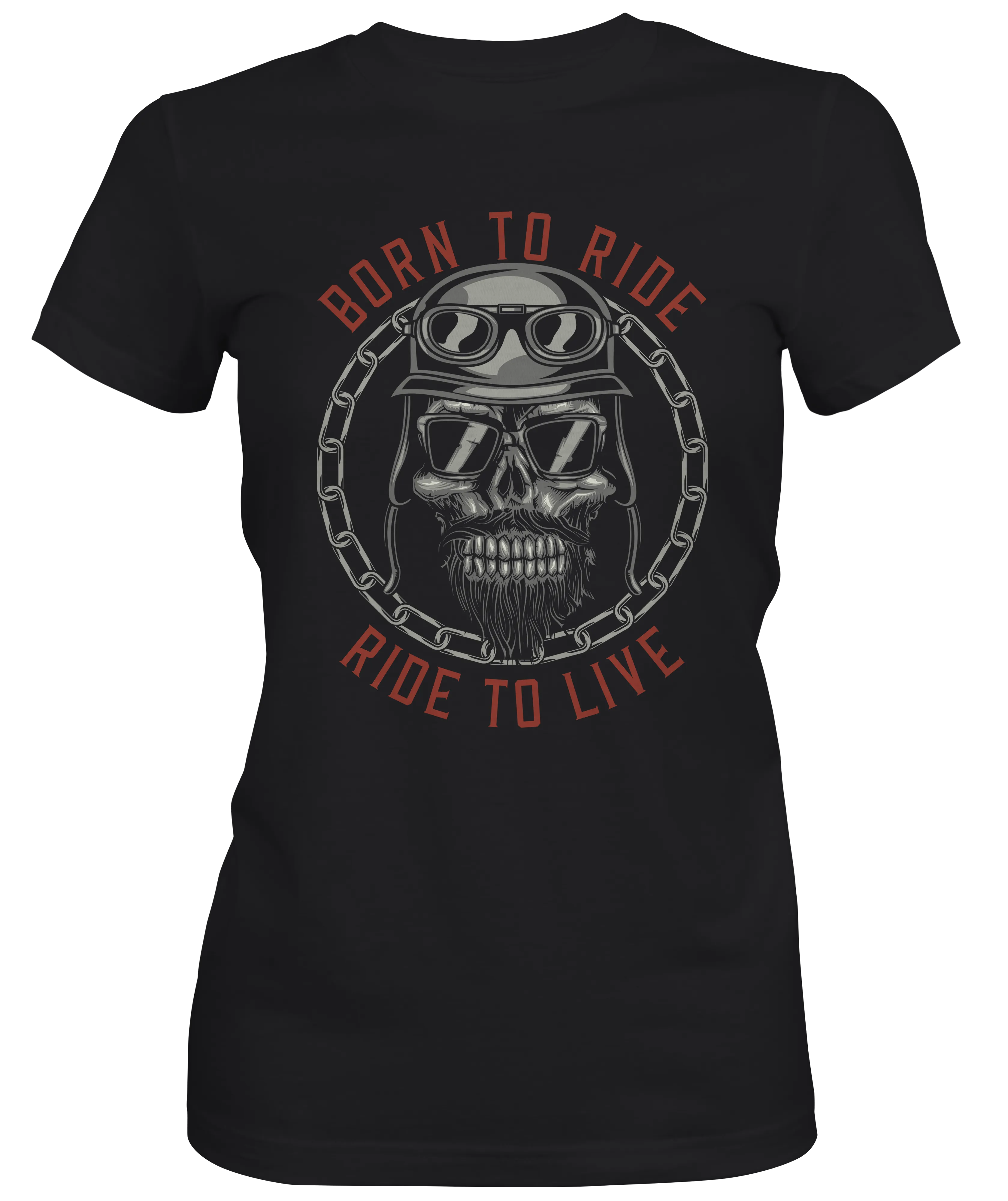 Born to Ride  Ride to Live Ladies Motorcycle T-shirt