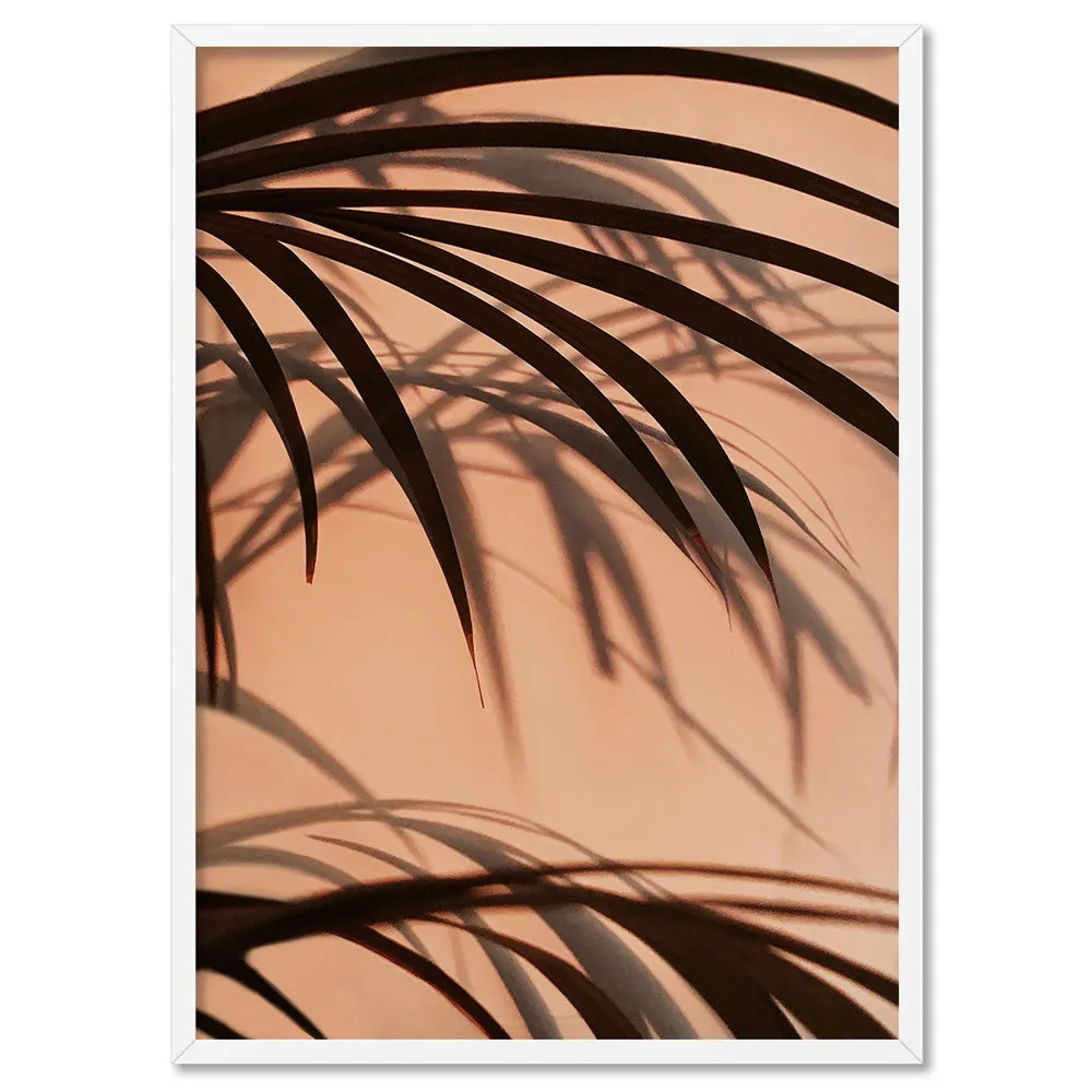 Burnt Orange Palms View - Art Print