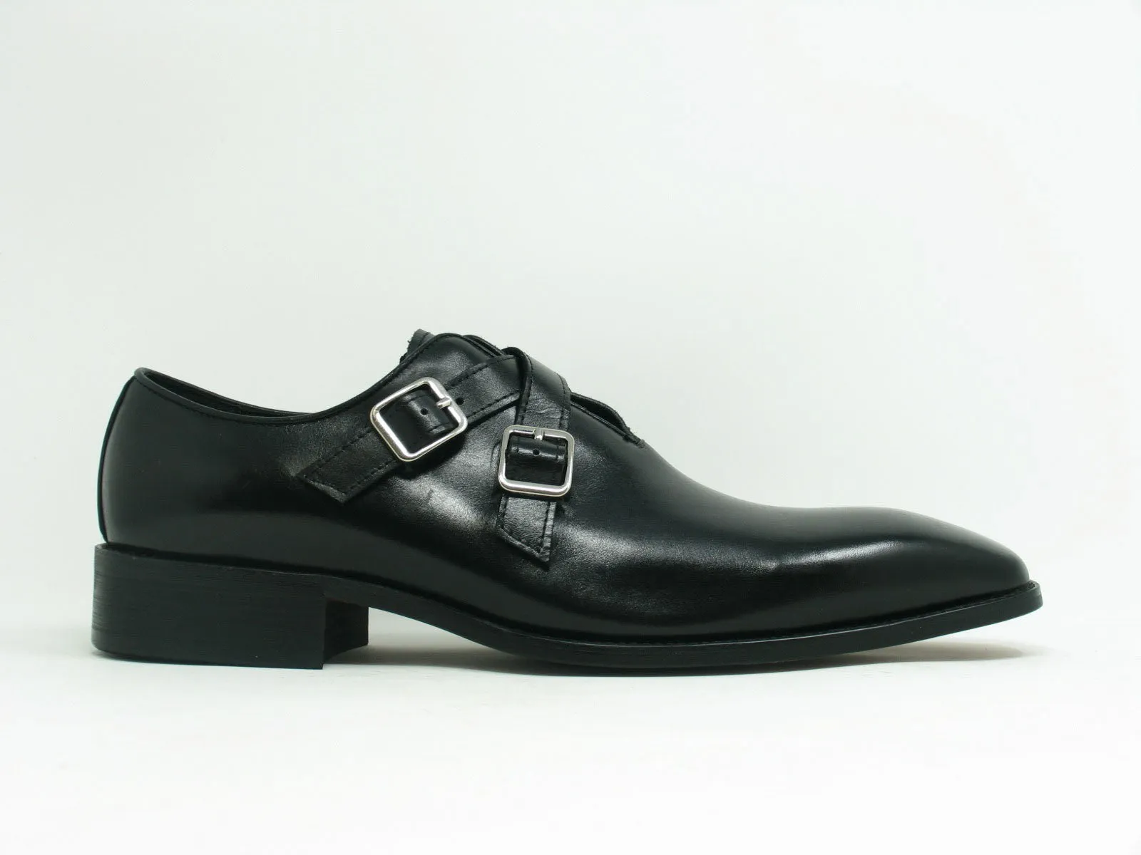 Calfskin Cross Strap Loafer Black