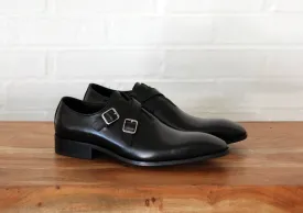 Calfskin Cross Strap Loafer Black