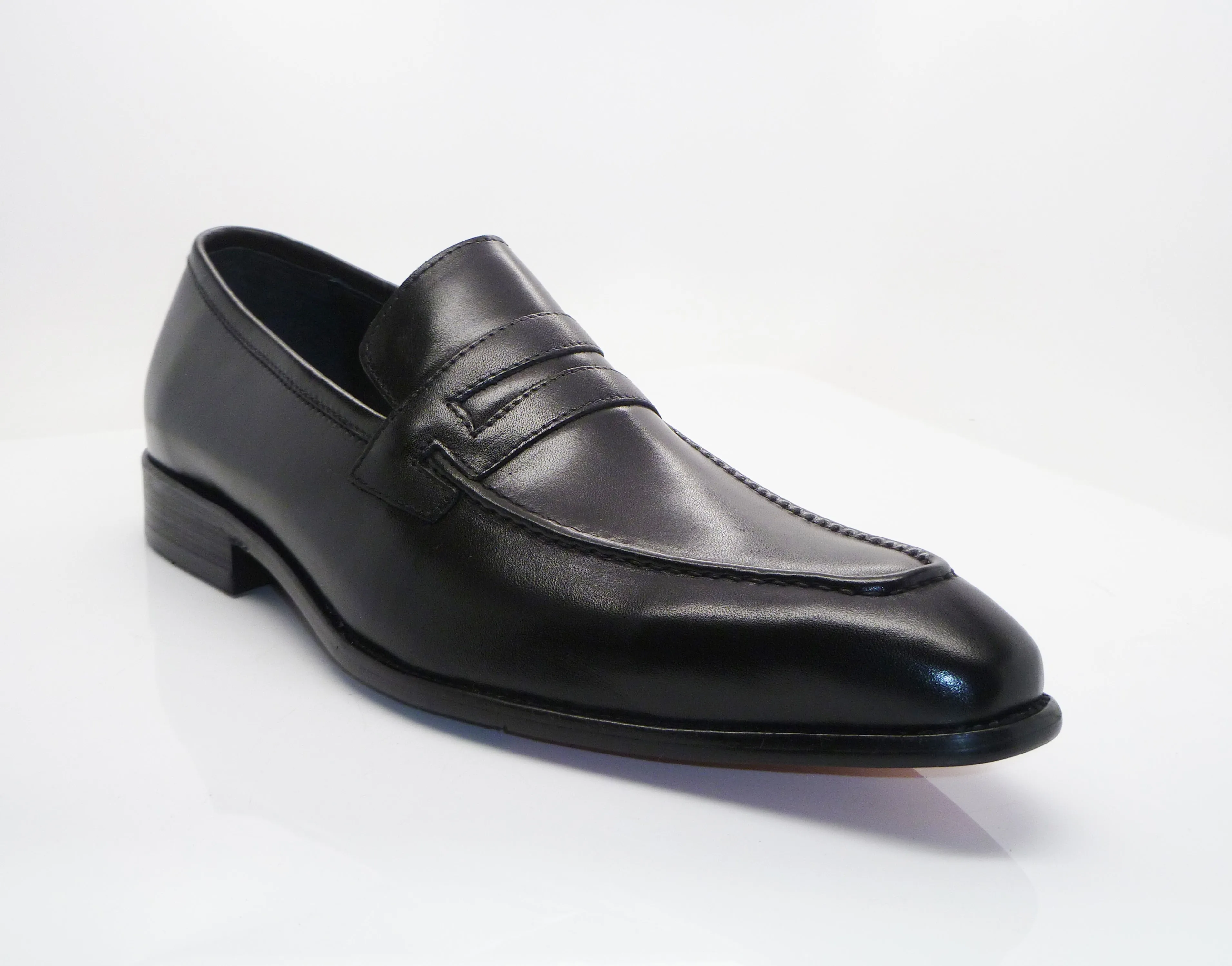 Calfskin Slip-On Penny Loafer Black