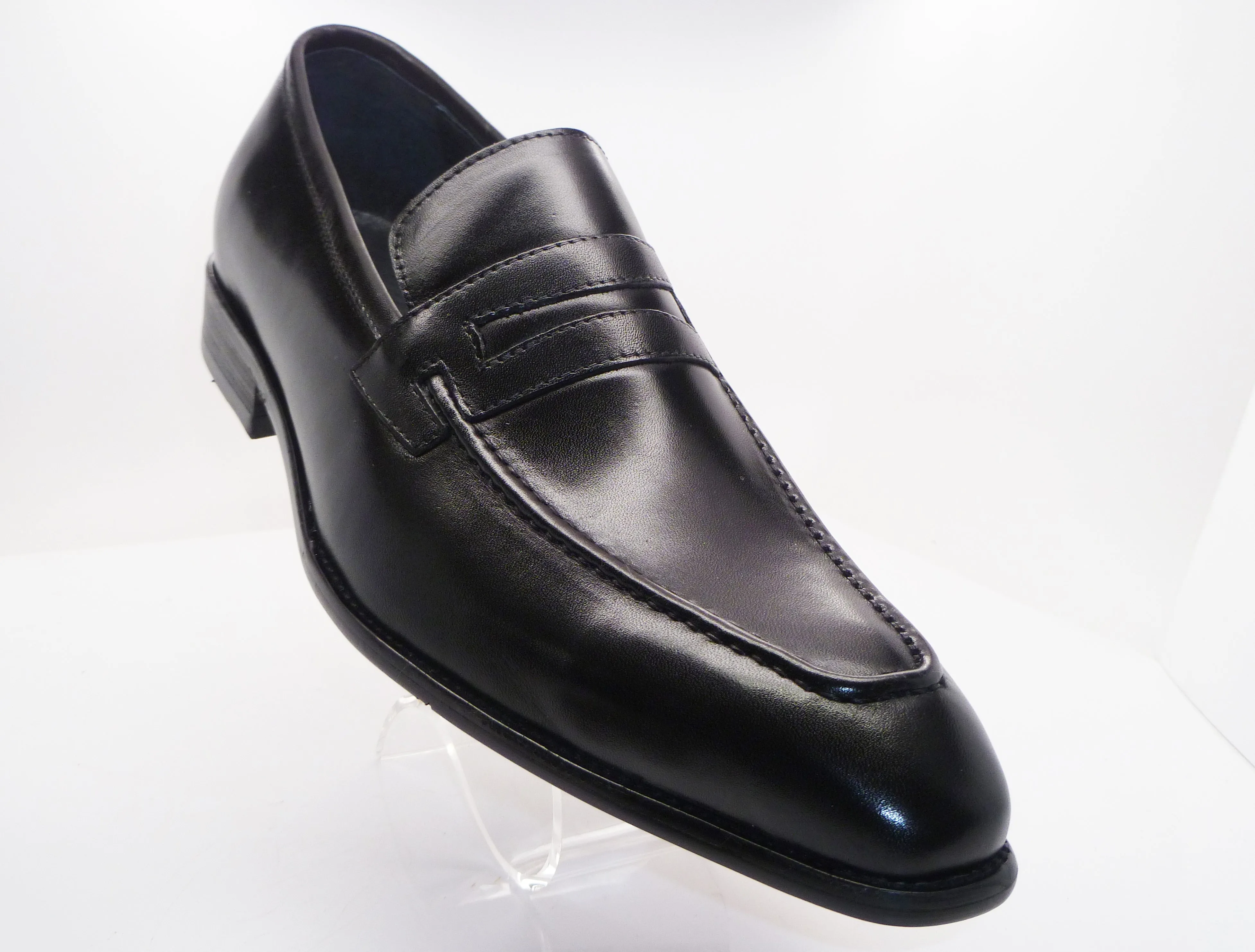 Calfskin Slip-On Penny Loafer Black