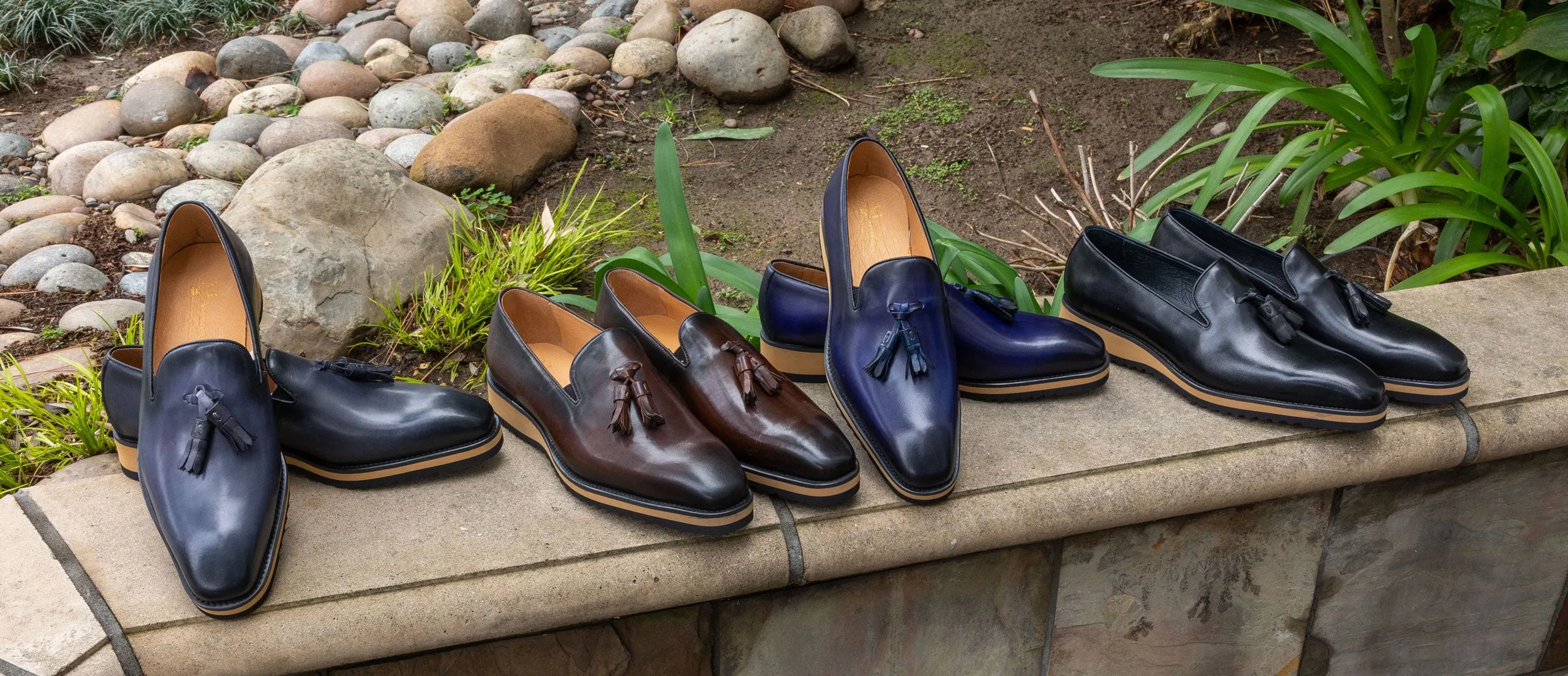 Calfskin Slip-On Tasseled Loafer Navy