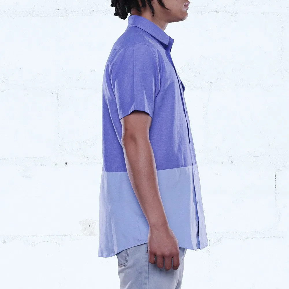 Cerulean Blue Split Oxford Shirt