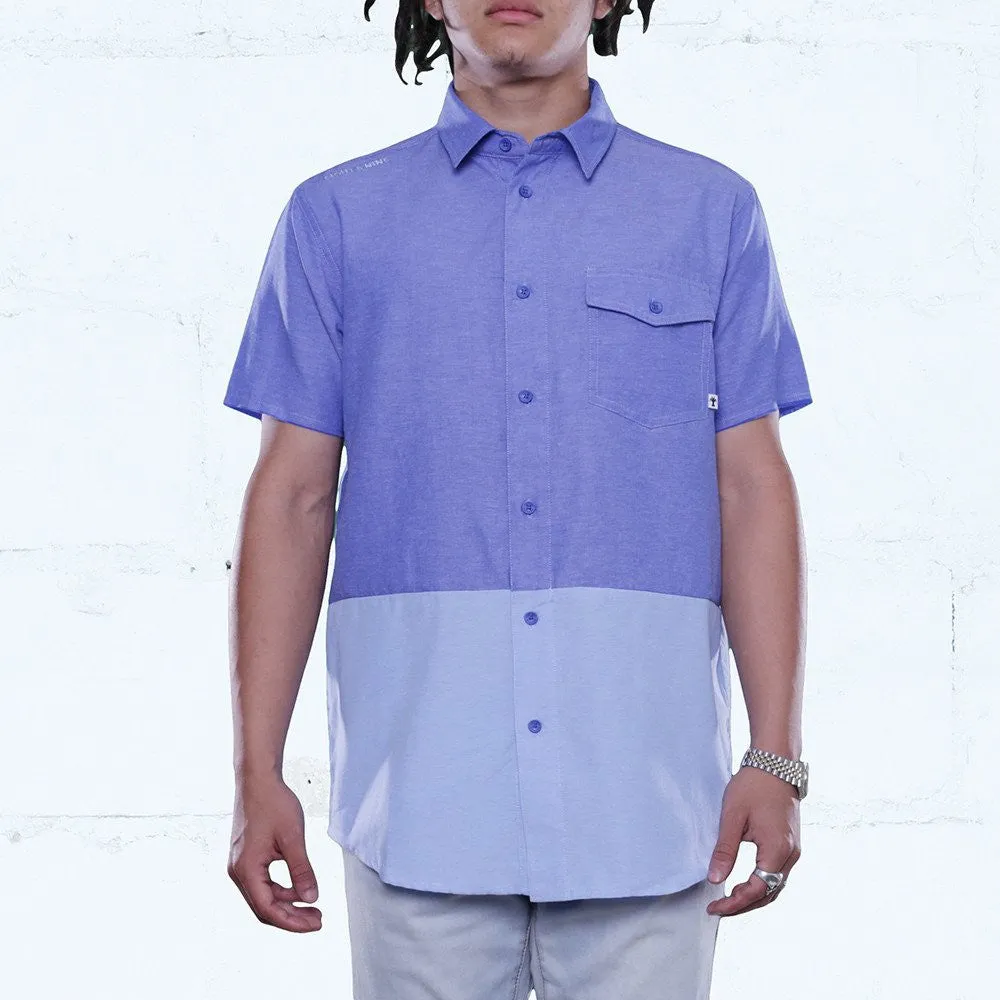 Cerulean Blue Split Oxford Shirt