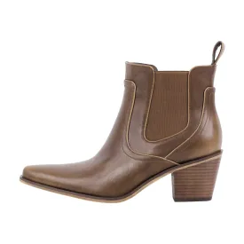 Chunky Heel Western Ankle Boots