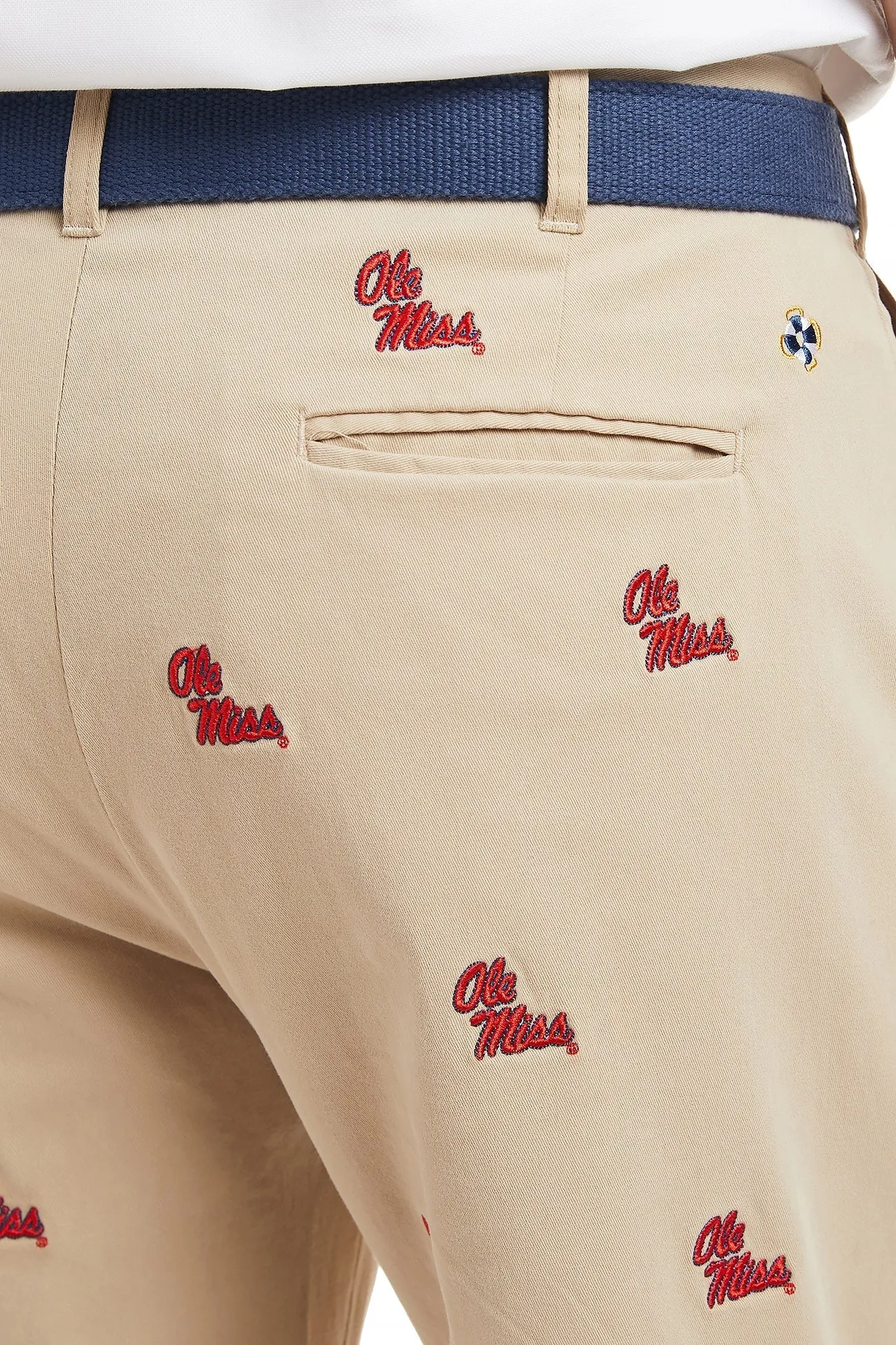 Collegiate Stretch Twill Pant Khaki with Ole Miss